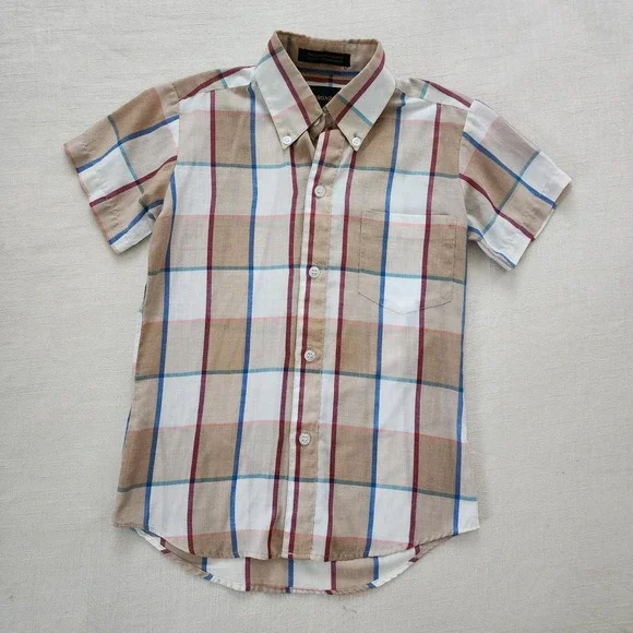 Vintage Plaid Buttondown Shirt kids 8 - Picture 2 of 9